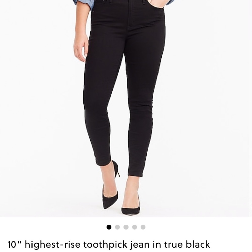 J. Crew 10” High rise black skinny Jean